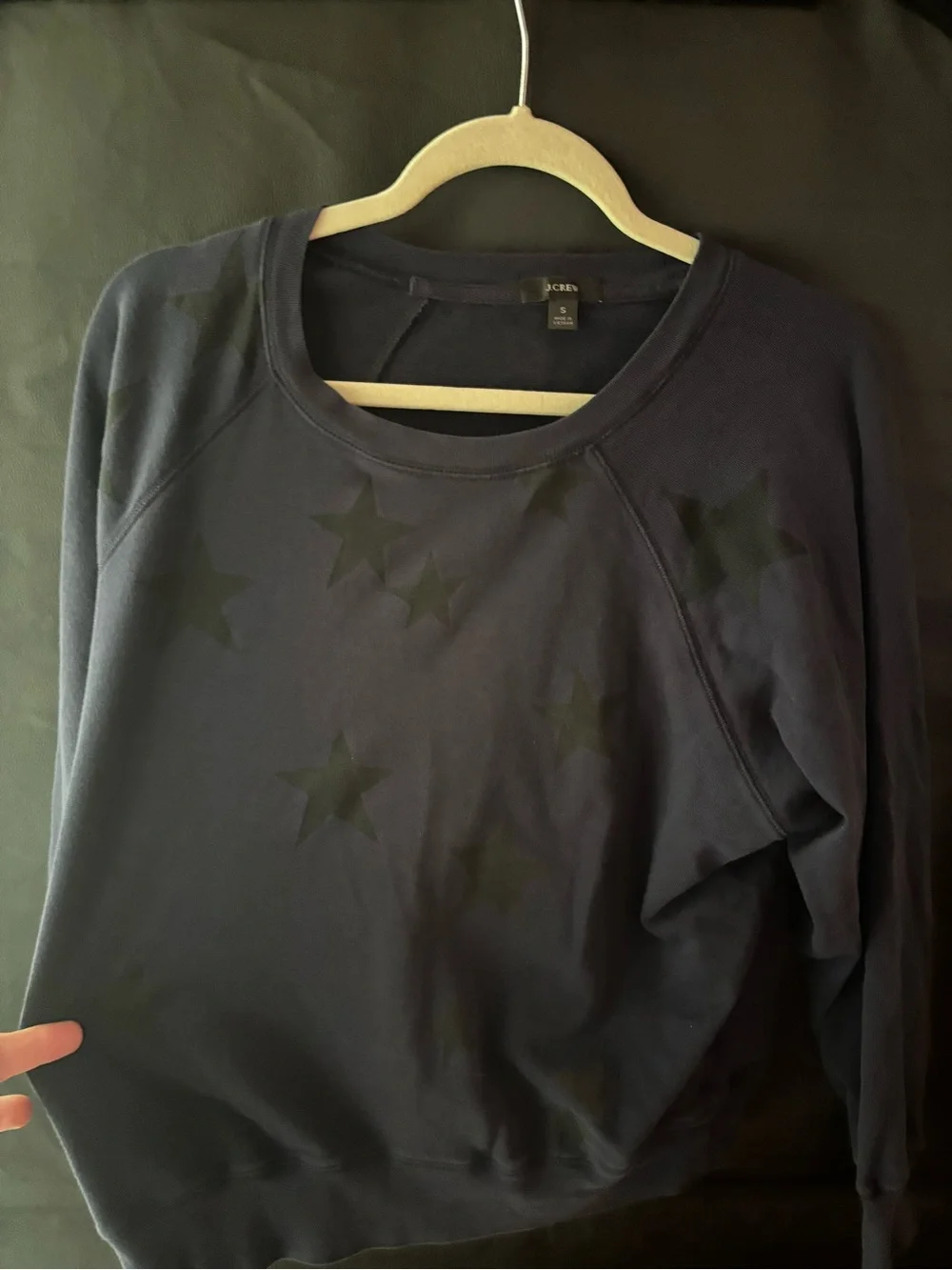 J. Crew Navy Sweatshirt with Black Stars
